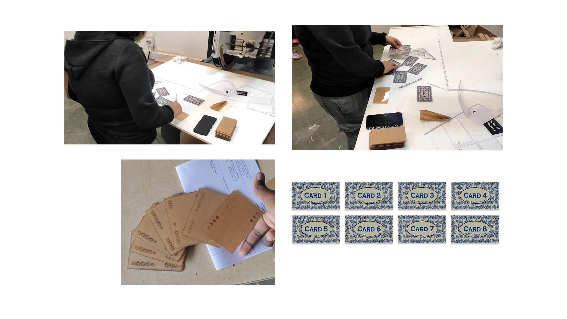 Card making, fabrication photographs